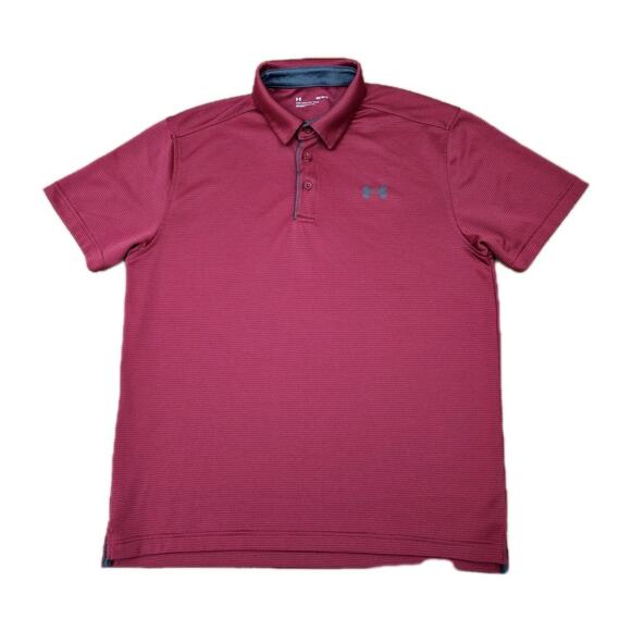 Under Armor Polo Shirt Size Medium Short Sleeve Golf Button Up - Picture 1 of 10